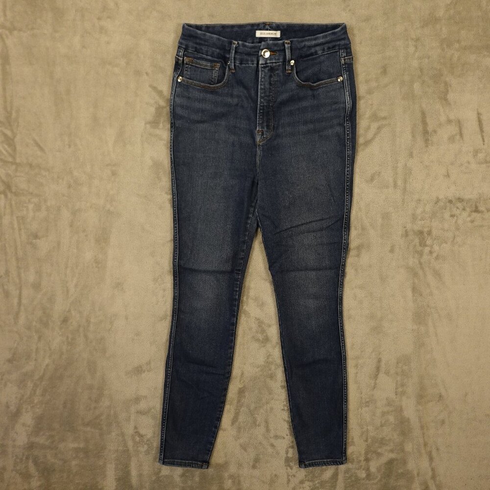 Good American Good Curve‎ Skinny Jeans Size 6/28 Blue High Rise